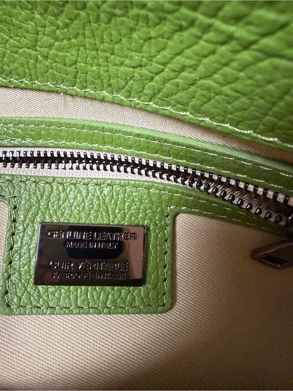 Green Leather Crossbody Bag - Italy - Picture 9 of 12
